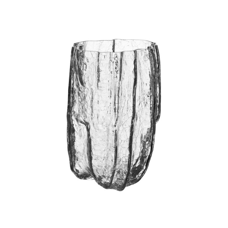 Elsa Crackle Organic Glass Decorative Table Vase