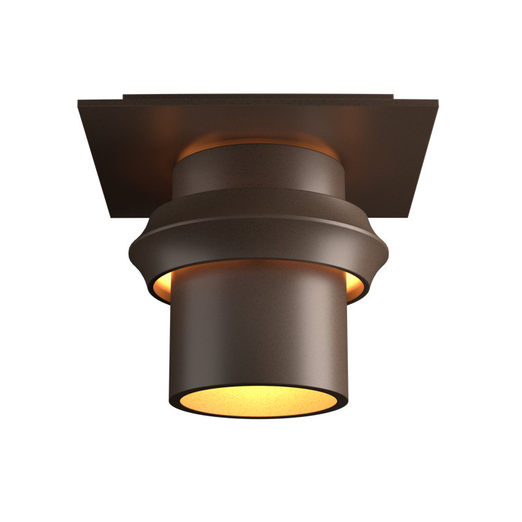 Coastal Black Aluminum 4.9'' H Outdoor Semi Flush Mount