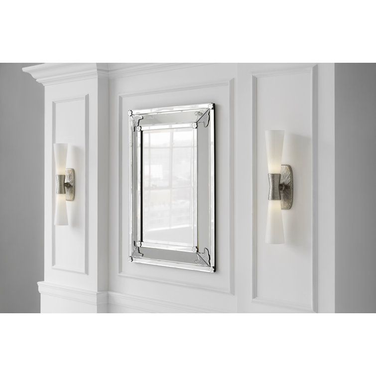 Sleek Utopia Chrome Outdoor Direct Wired Wall Sconce, 23 In
