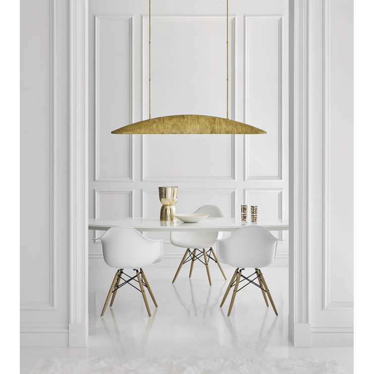 Aurora Aged Iron 60'' Gold Island Linear Pendant with Acrylic Shade