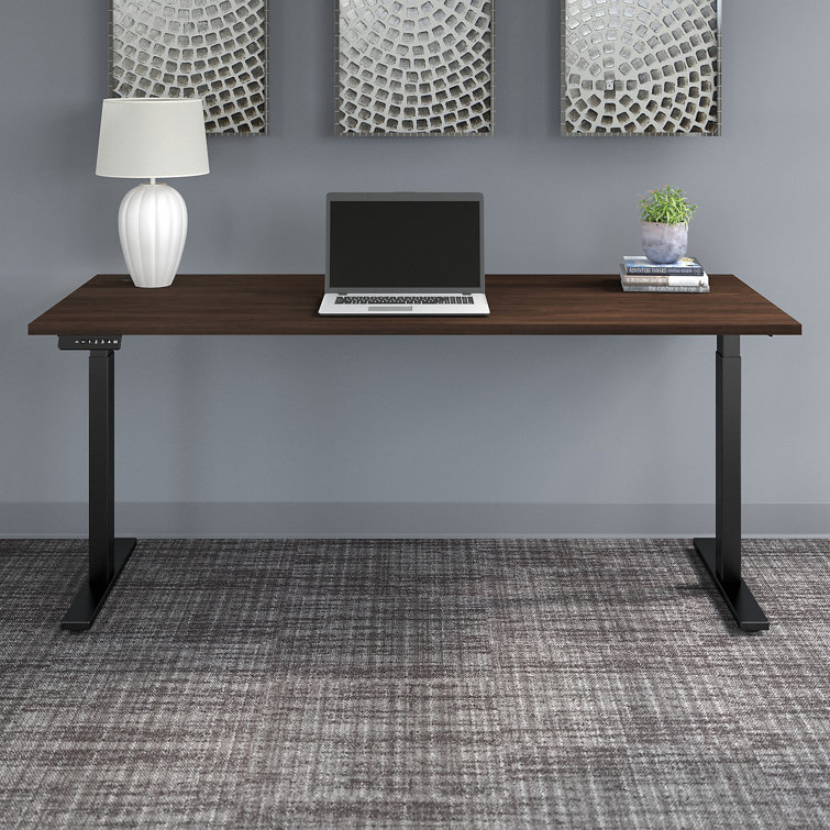 Elevate 72'' White/Black Electric Height Adjustable Standing Desk