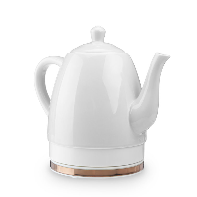 Noelle 1.5L Grey Ceramic and Rose Gold Electric Tea Kettle