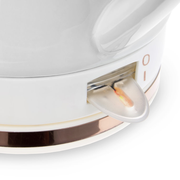 Noelle 1.5L Grey Ceramic and Rose Gold Electric Tea Kettle
