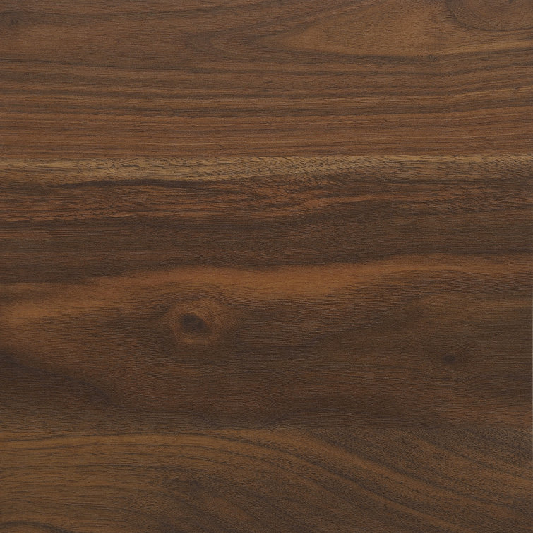 Grand Walnut Contemporary 1-Drawer Nightstand with Open Shelf