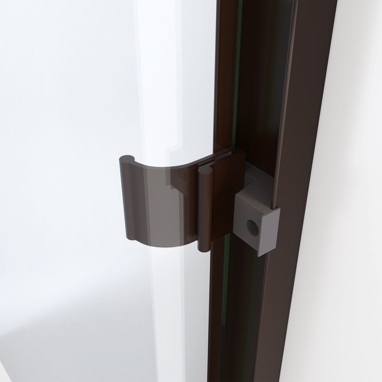 60" x 70" Clear Glass Oil Rubbed Bronze Frameless Bypass Shower Door