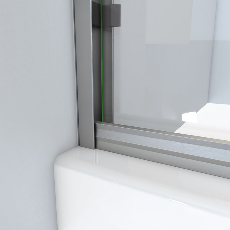 SE 60" x 70" Brushed Nickel Clear Glass Sliding Shower Door