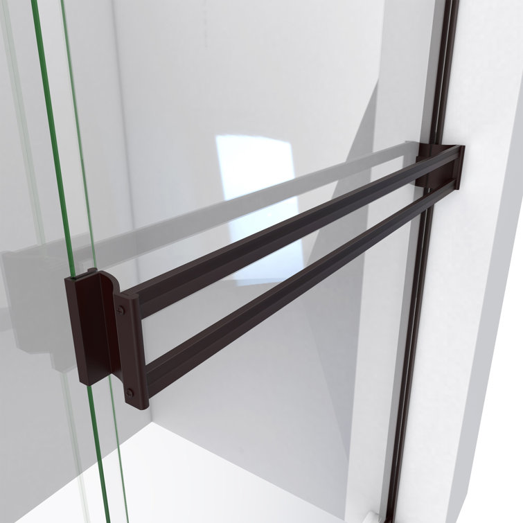 60-Inch Oil Rubbed Bronze Clear Glass Bypass Shower Door