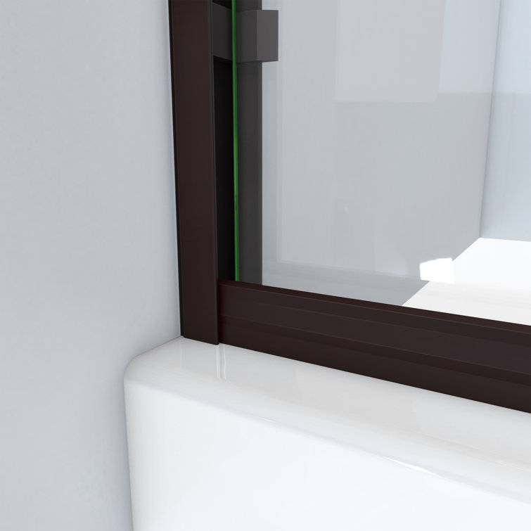 60-Inch Oil Rubbed Bronze Clear Glass Bypass Shower Door