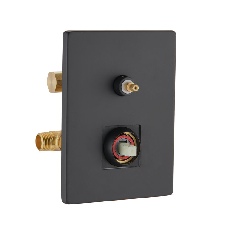 Matte Black Multi-Head Rain Shower System with Handheld