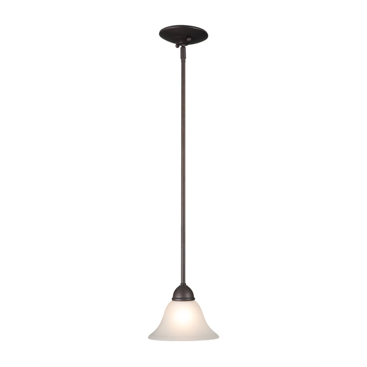 Vernal Falls Mini Globe Pendant in Oil-Rubbed Bronze with Etched Glass