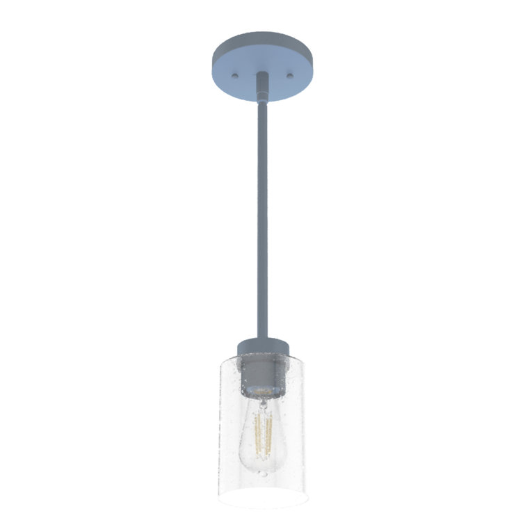 Indigo Blue Seeded Glass Mini Pendant Light
