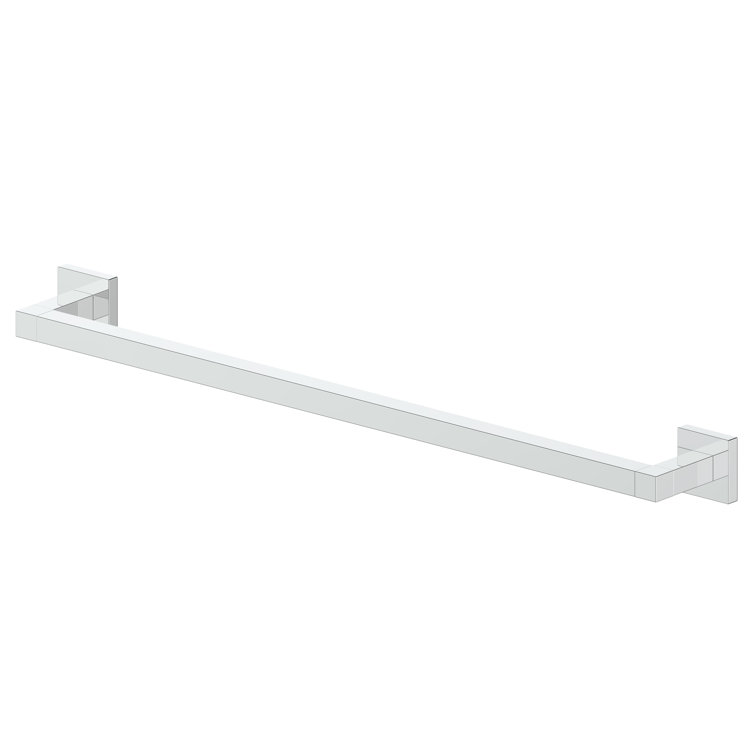 Bliss Nickel 25.6" Wall Mounted Towel Bar