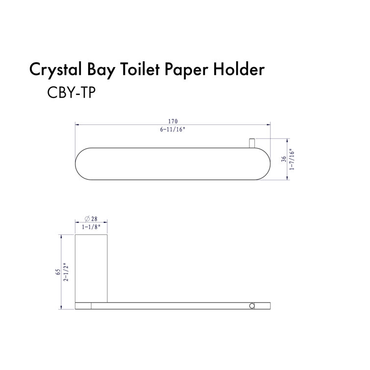 Chrome Modern Wall Mount Toilet Paper Holder