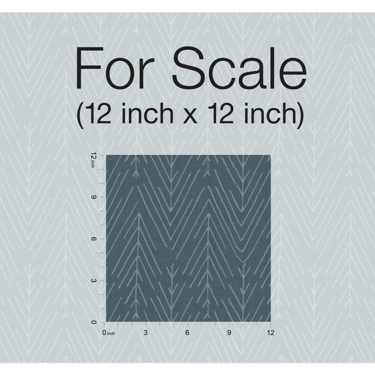 Navy and Gray Chevron Peel & Stick Wallpaper Roll