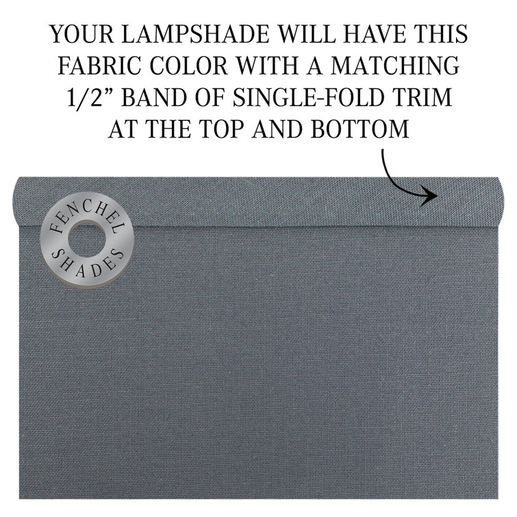 Graphite Linen Empire Lamp Shade with Spider Attachment