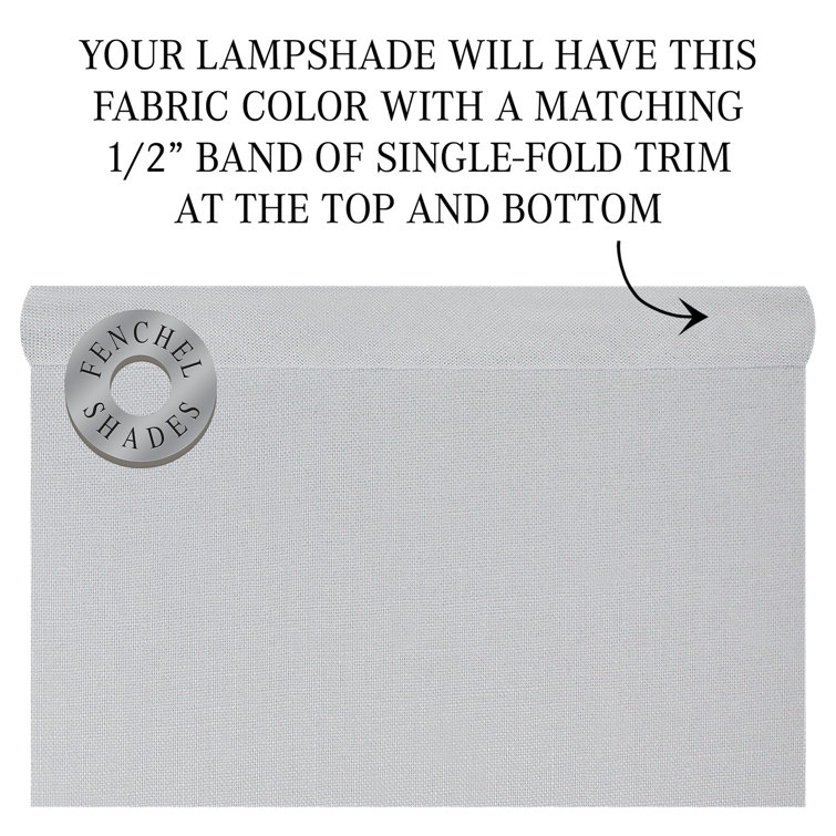 Shadow Gray Linen Drum Lamp Shade, 13" Round