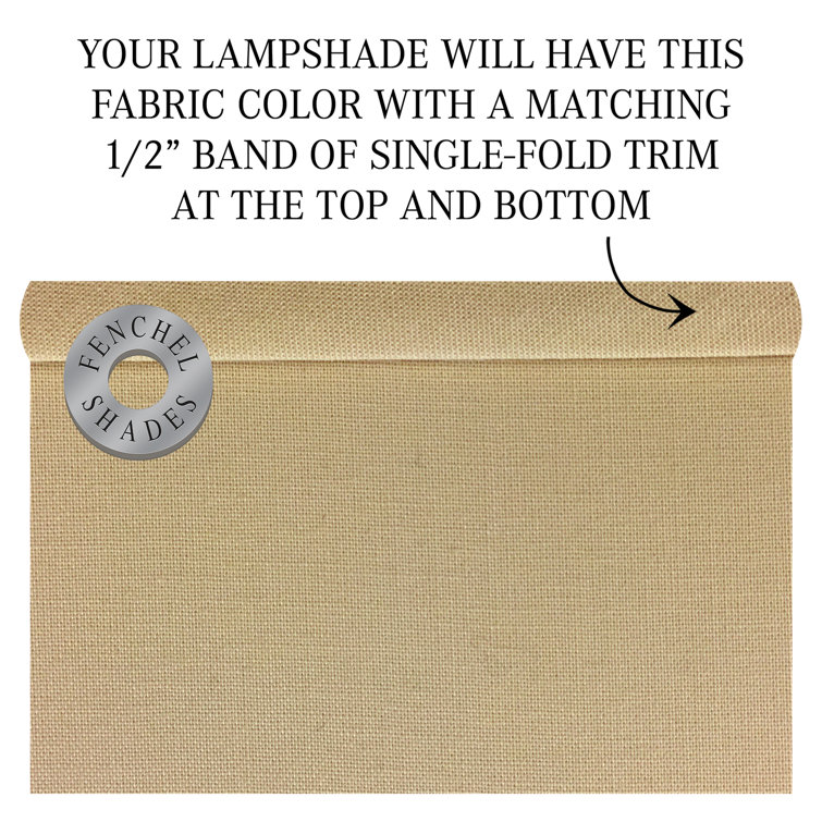 Khaki Linen Drum Lamp Shade with Spider Attachment