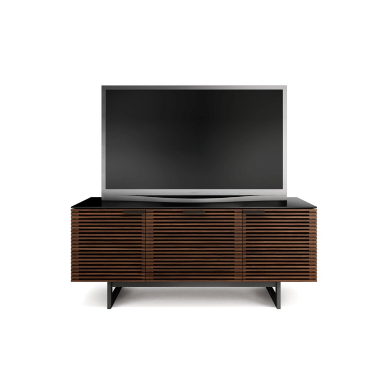 Corridor Chocolate Stained Walnut Media Console with Cabinet