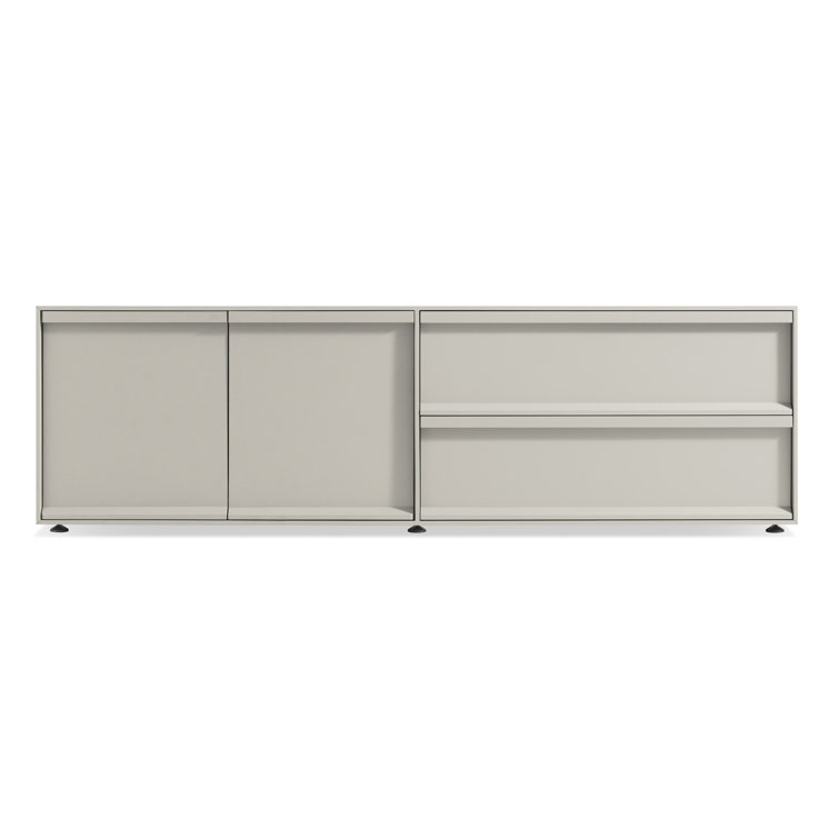 Putty Matte 2-Door 2-Drawer Console Cabinet