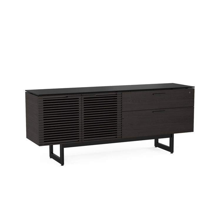 Corridor Charcoal Stained Ash Adjustable Credenza