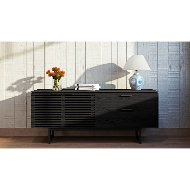 Corridor Charcoal Stained Ash Adjustable Credenza