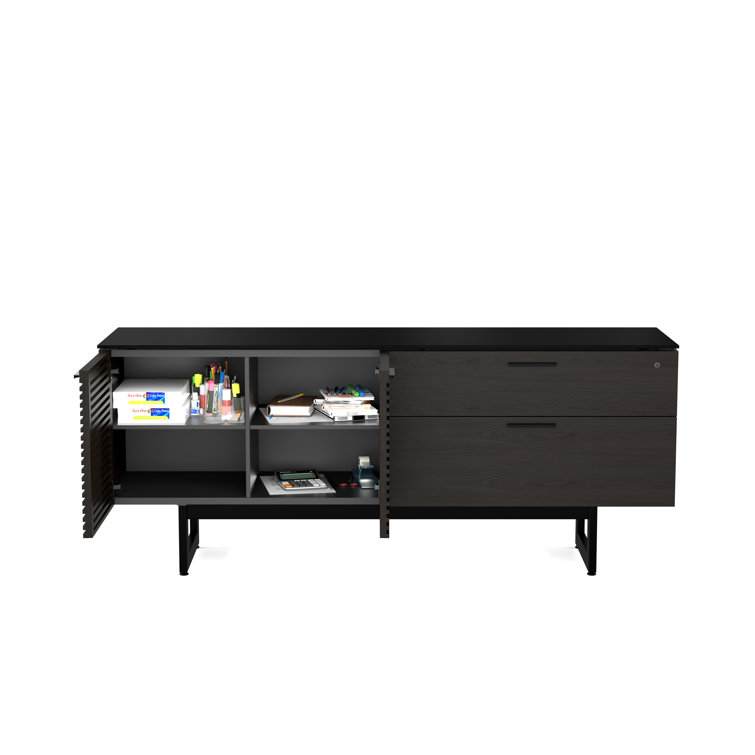 Corridor Charcoal Stained Ash Adjustable Credenza