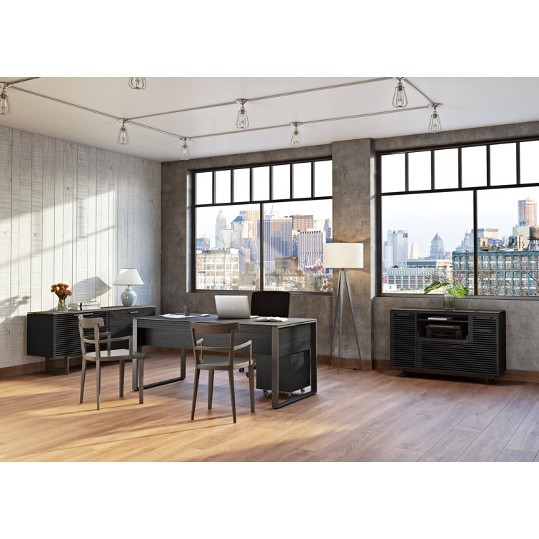 Corridor Charcoal Stained Ash Adjustable Credenza