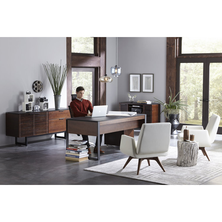 Chocolate Walnut 3-Drawer Lockable Mobile Pedestal