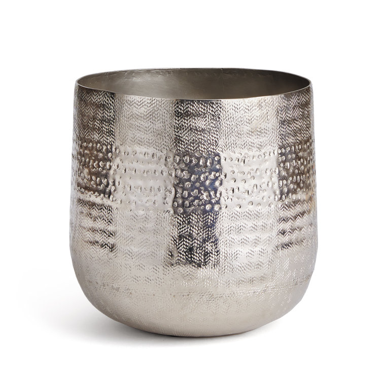 Emberlynn Large Gold Textured Aluminum Planter