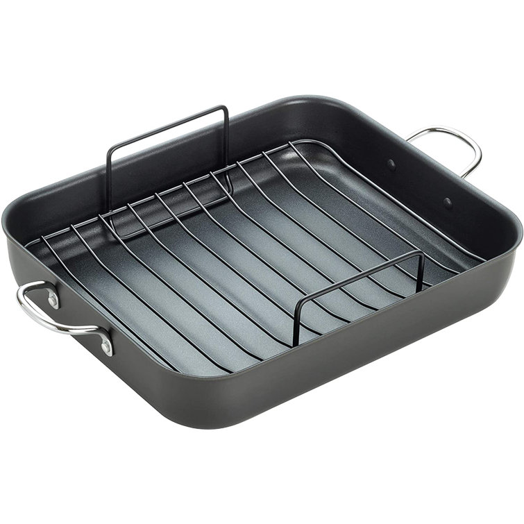 T-fal 20.7" Non-Stick Hard Anodized Aluminum Roasting Pan with Rack