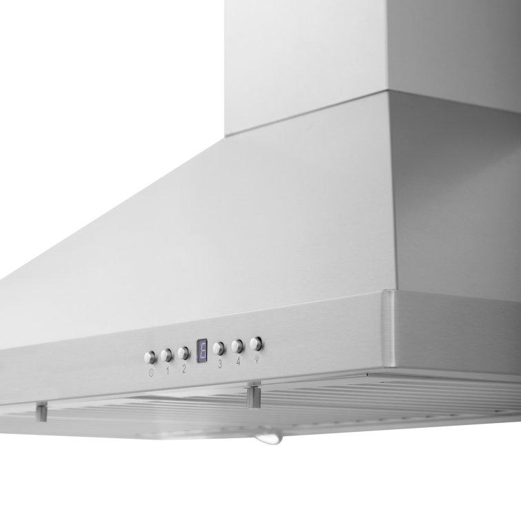 Stainless Steel 30" Convertible Wall Mount Range Hood with Charcoal Filters