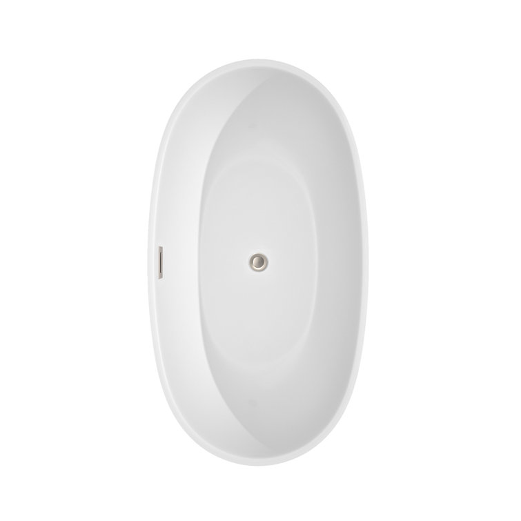 Juno 59'' White Acrylic Freestanding Soaking Bathtub