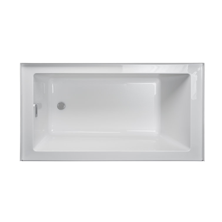 Comfort Linea 60" White Acrylic Alcove Soaking Bathtub