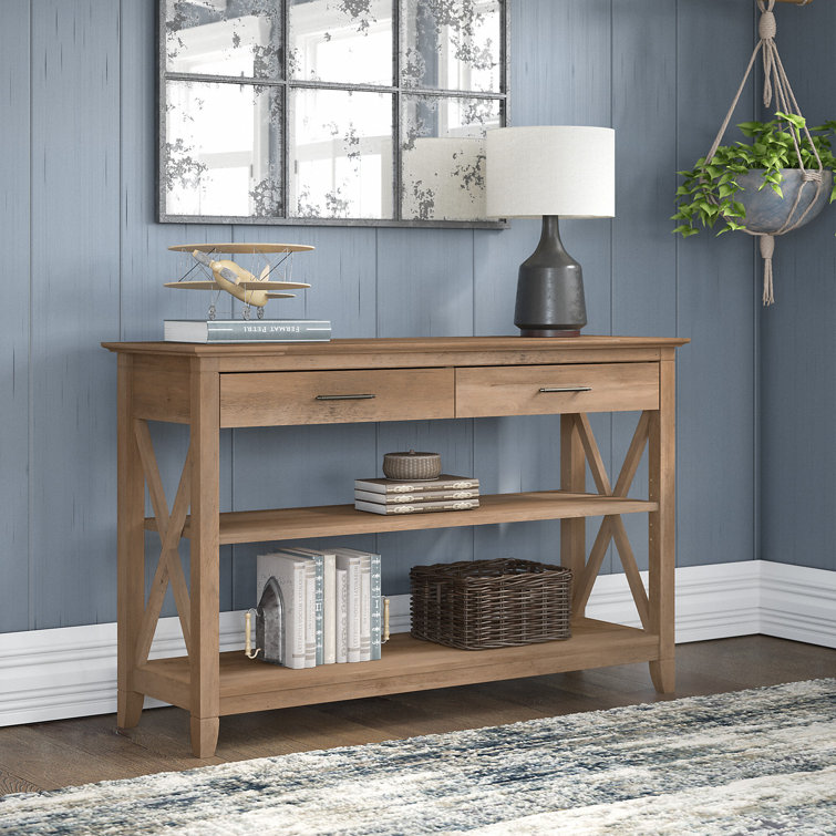 Key West 46.9" Reclaimed Pine Engineered Wood Console Table with Storage
