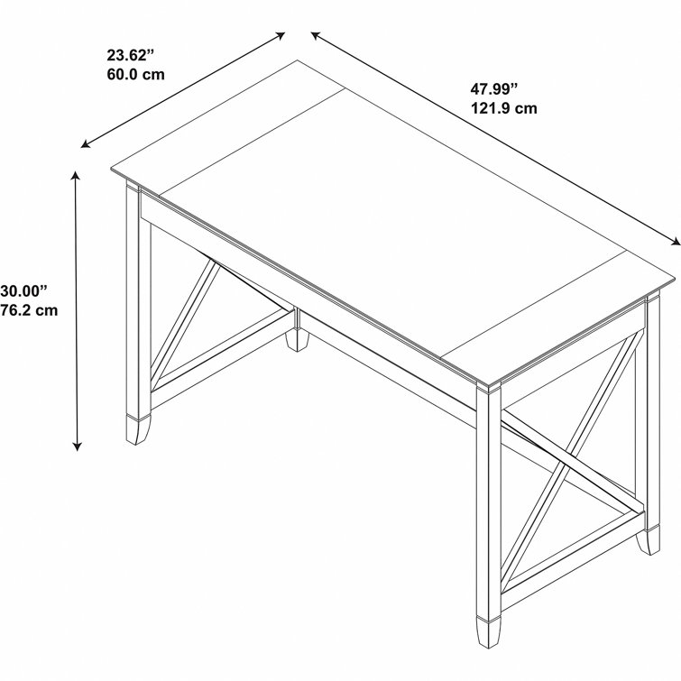 Key West 48'' Cape Cod Gray Engineered Wood Writing Desk