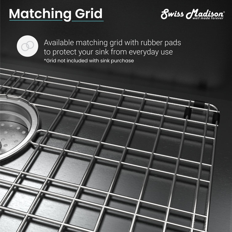 Rivage 36'' Black Stainless Steel Farmhouse Kitchen Sink