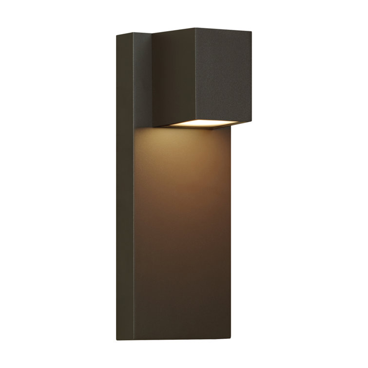 Elegant Quadrate Bronze LED Dimmable Outdoor Sconce