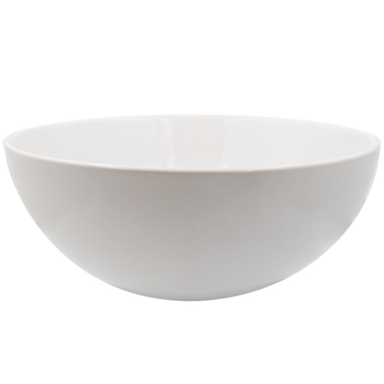 12.625'' Round White Porcelain Vessel Sink with Chrome Drain