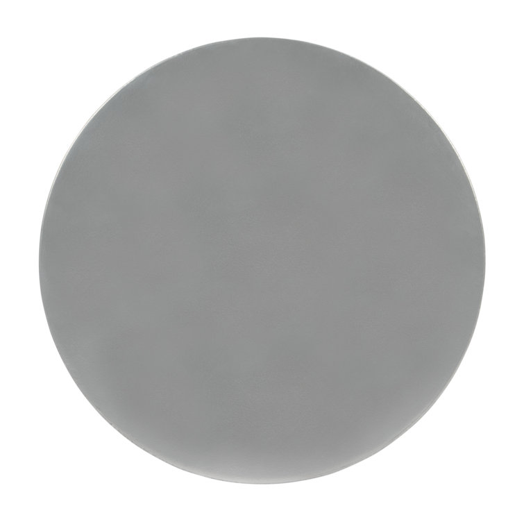 Zora Distressed Nickel Iron Round Pedestal Side Table