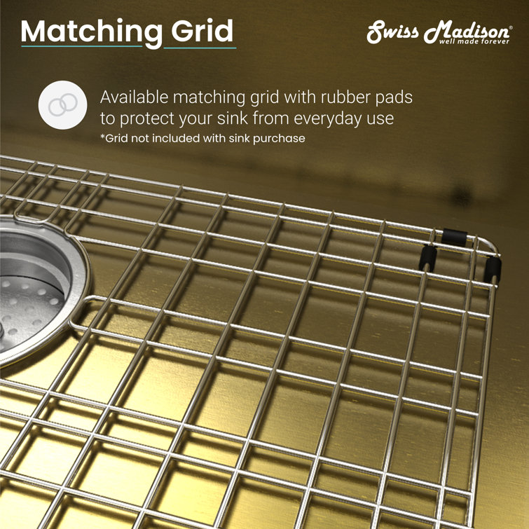 Gold Stainless Steel Farmhouse Single Basin Kitchen Sink