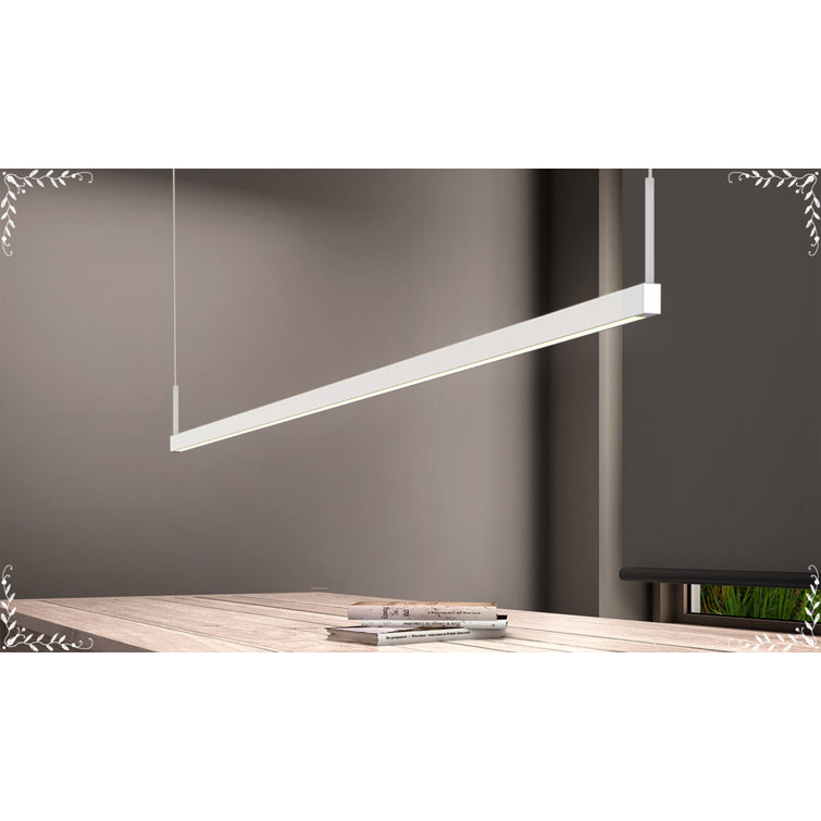 Satin White Thin-Line 48" Indoor/Outdoor LED Pendant Light