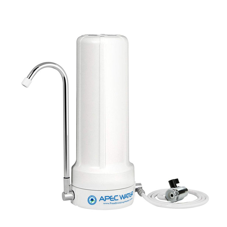 15-Inch White Carbon Block Countertop Water Filter