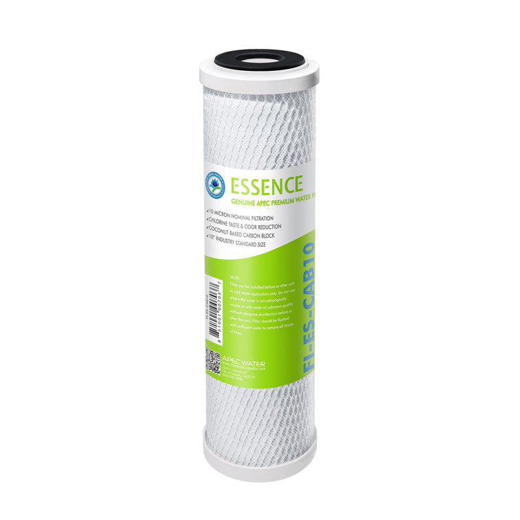 10-Inch White Carbon Block Under Sink Water Filter
