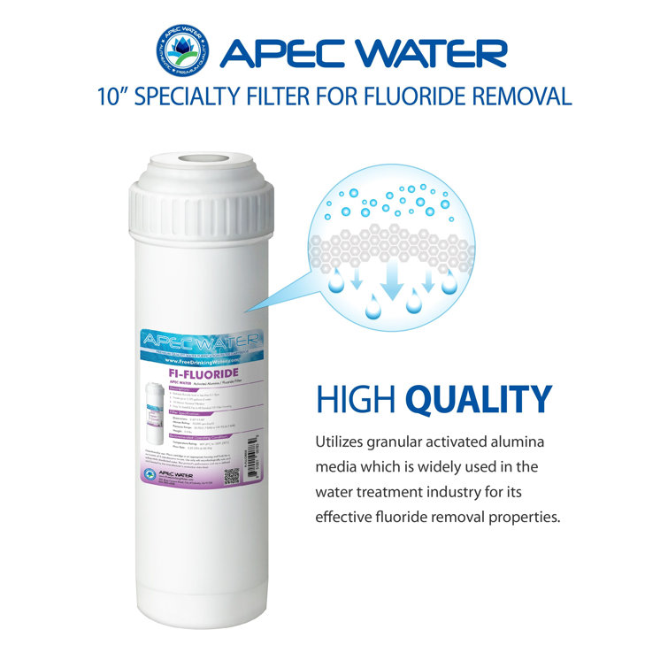 APEC 10" White Fluoride Reduction Water Filter