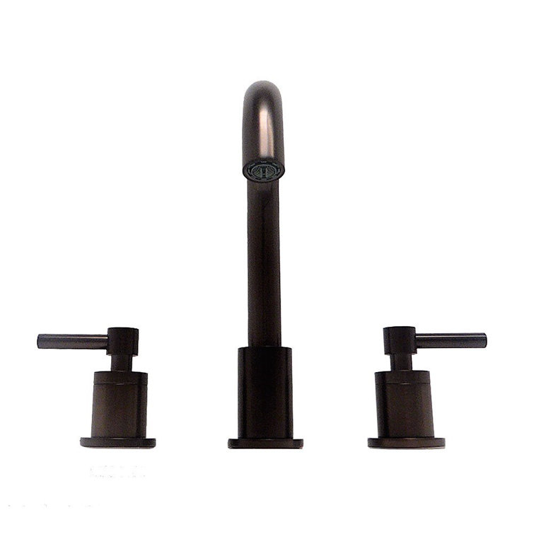 Oil Rubbed Bronze Double Handle Widespread Bathroom Faucet