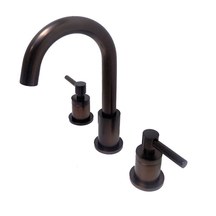 Oil Rubbed Bronze Double Handle Widespread Bathroom Faucet