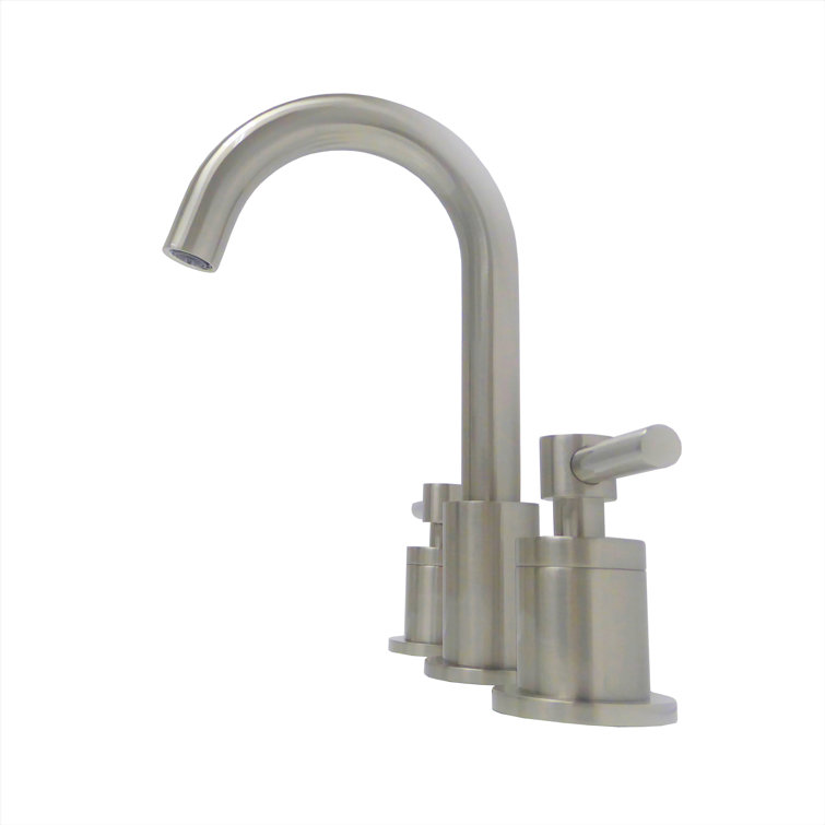 Brushed Nickel Double Handle Widespread Bathroom Faucet