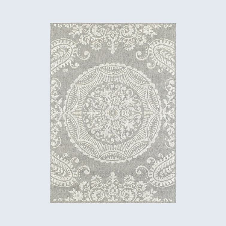Balta Benson Light Gray Flat Woven Indoor/Outdoor Area Rug