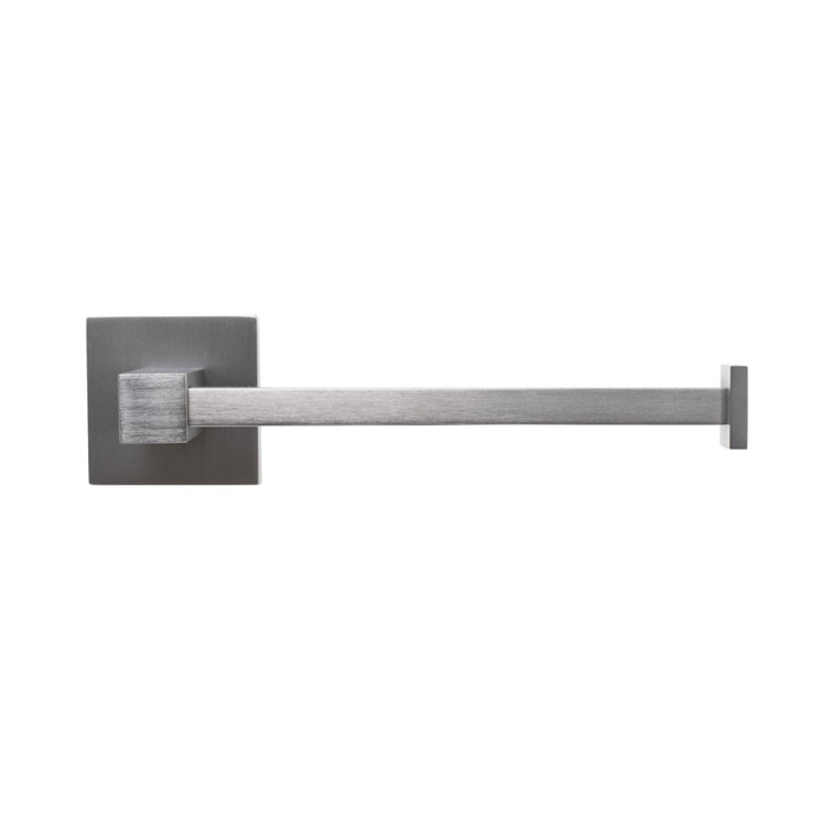 Gun Metal Gray 4-Piece Bathroom Hardware Set with Towel Bar