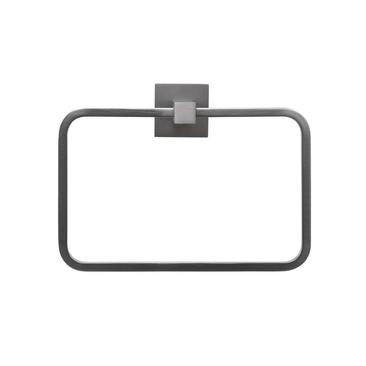 Gun Metal Gray 4-Piece Bathroom Hardware Set with Towel Bar